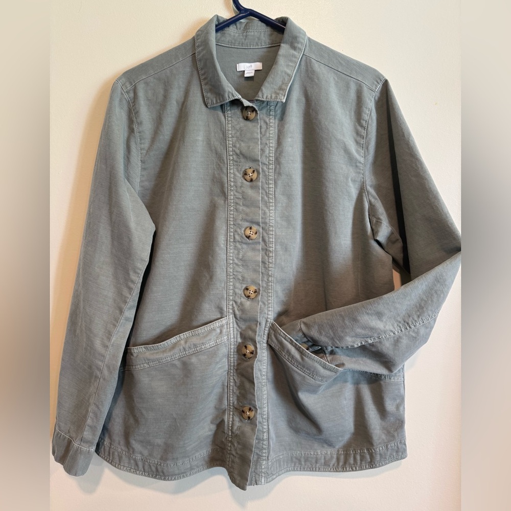 J. Jill Sage Green Jacket Size Large.